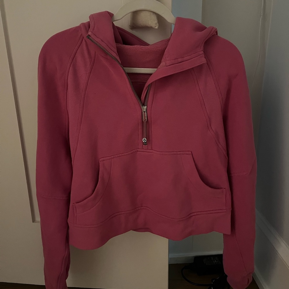 PINK LULULEMON SCUBA OVERSIZED HALF ZIP XS/S